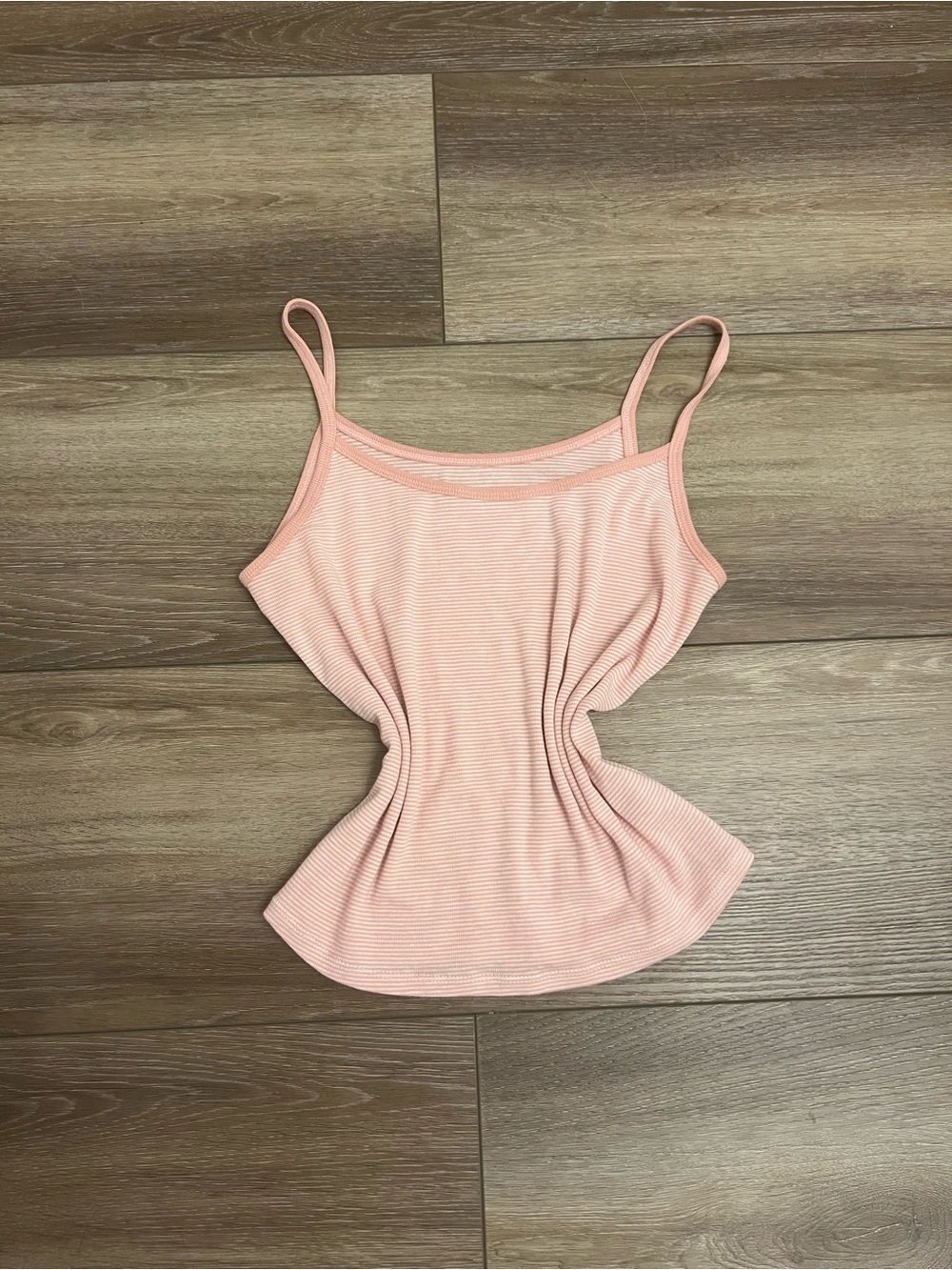 No Boundaries Light Pink Ribbed Spaghetti Strap Cami